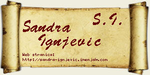 Sandra Ignjević vizit kartica